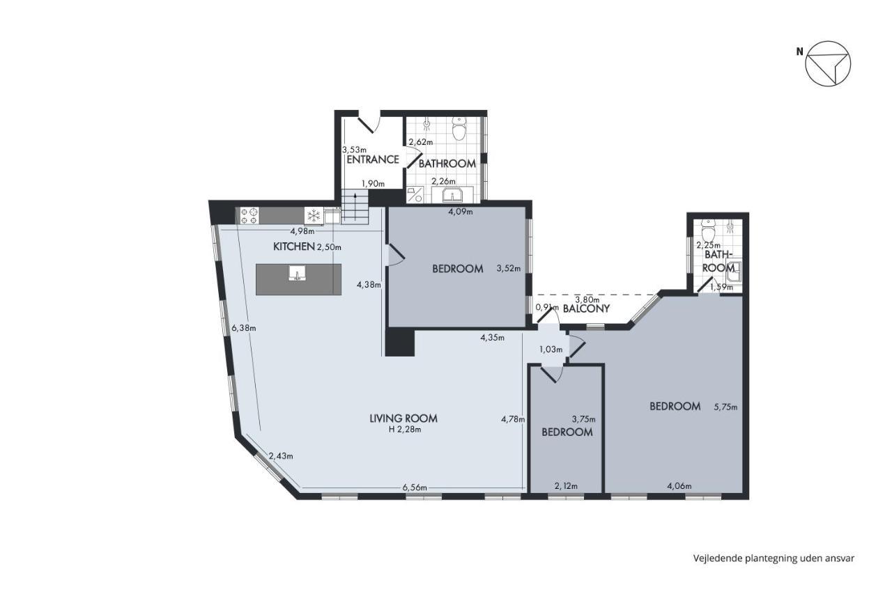 Sanders Regent - Popular Three-bedroom Near Square Lejlighed København